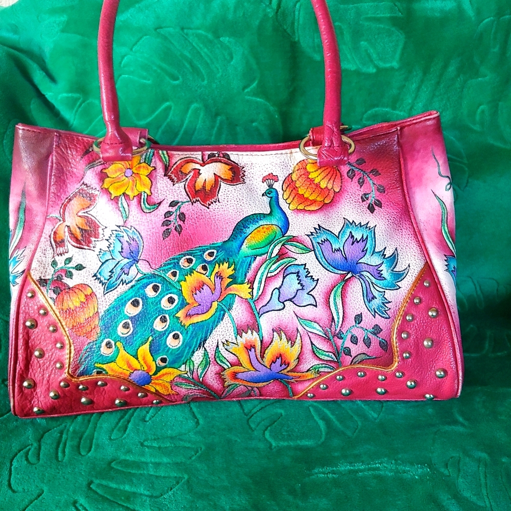 Biacci hand painted leather handbag